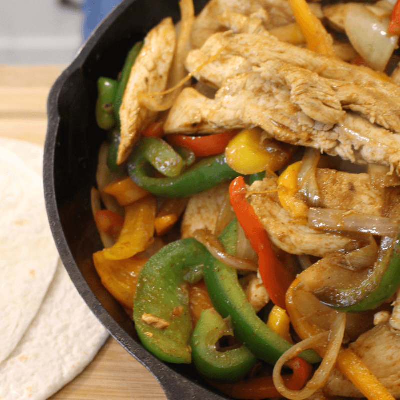 Chicken Fajitas in Skillet